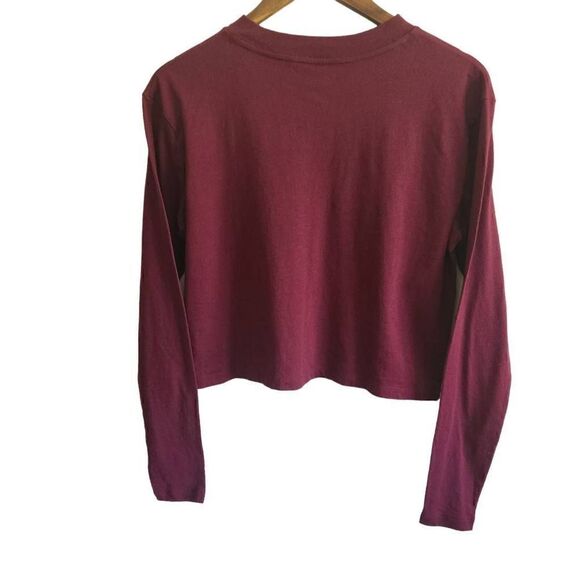 PINK Victoria's Secret Women's XS Logo Crop Top Long Sleeve - Picture 2 of 4